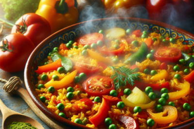 paella verduras tradicional vegana